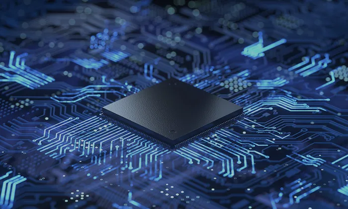 GPU 칩 클로즈업
